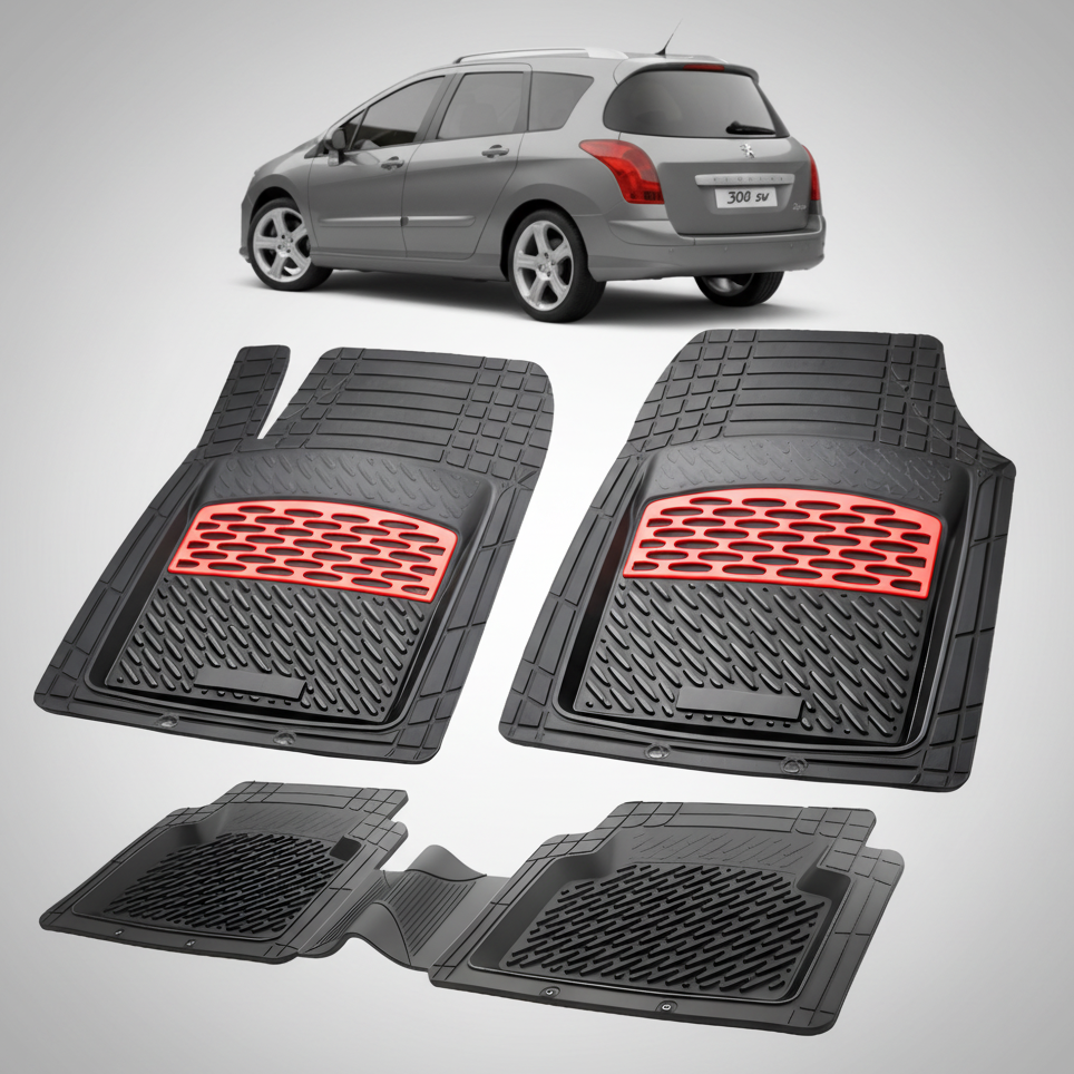 Covorase Auto Tip Tavita Compatibile Peugeot 308 SW (2007-2011) Red