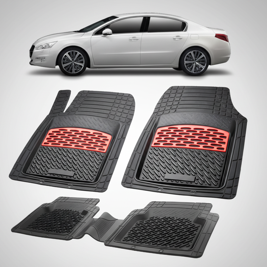 Covorase Auto TeamCar® Tip Tavita Compatibile Peugeot 508 I (2010-2018) Red