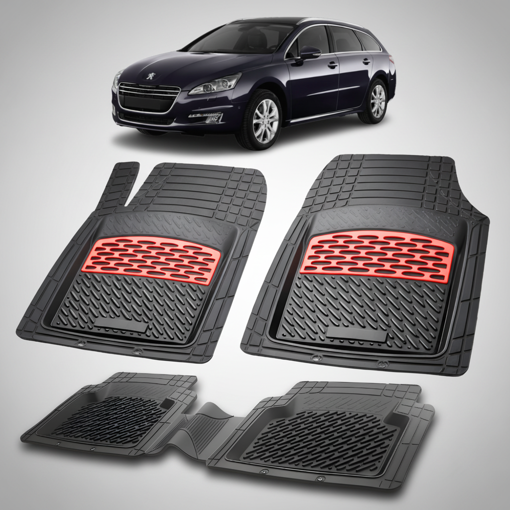Covorase Auto TeamCar® Tip Tavita Compatibile Peugeot 508 I SW (2010-2014) Red