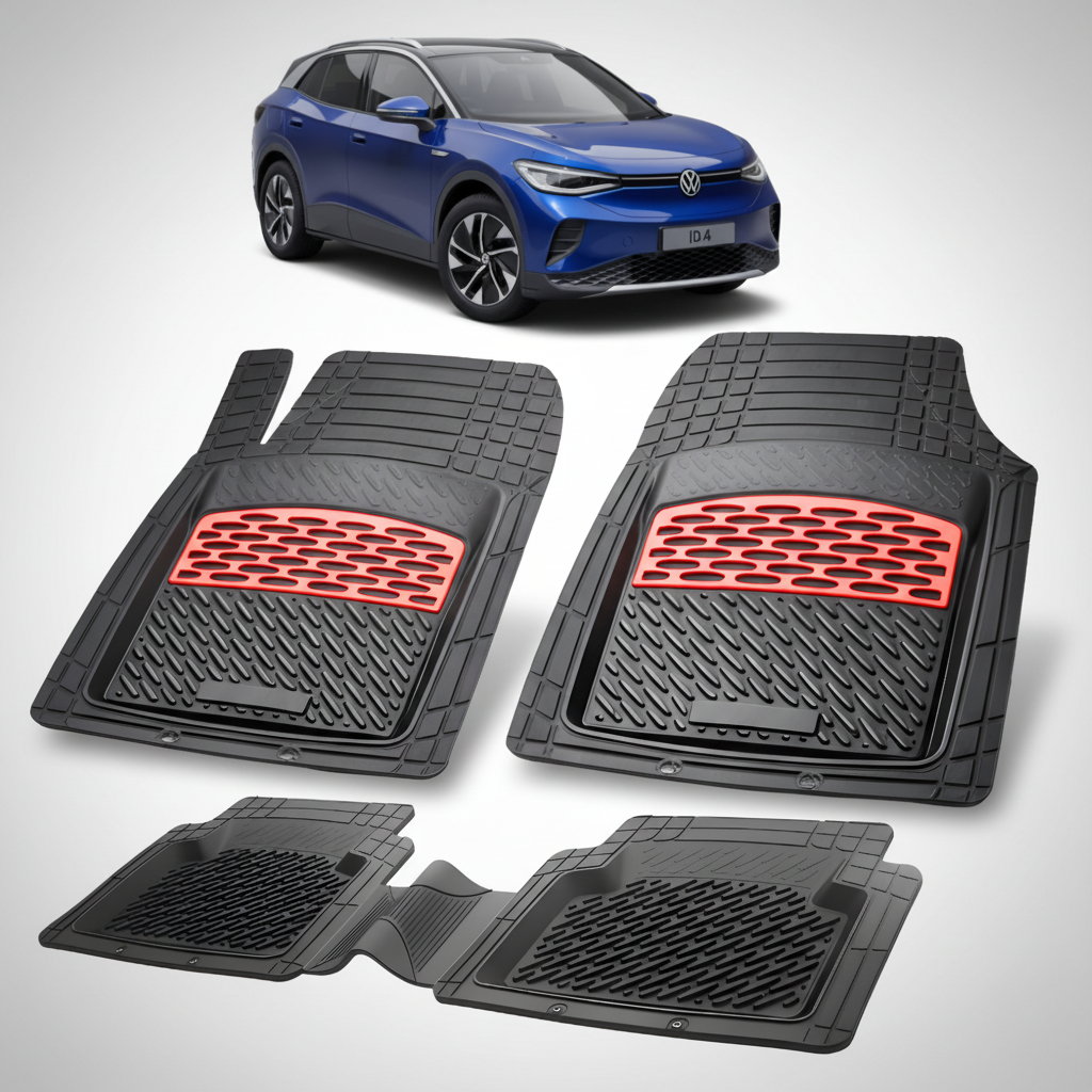 Covorașe Auto Tip Tăviță Compatibile Volkswagen ID.4 2020-2025 - Red