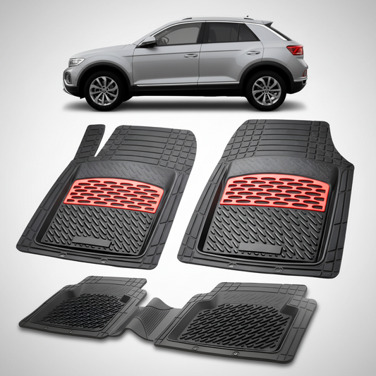 Covorașe Auto Tip Tăviță Compatibile Volkswagen T-Roc I (2017-2021) - Red