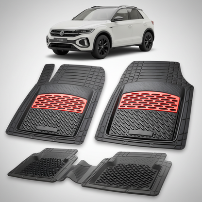 Covorașe Auto Tip Tăviță Compatibile Volkswagen T-Roc I (2021-2025) - Red