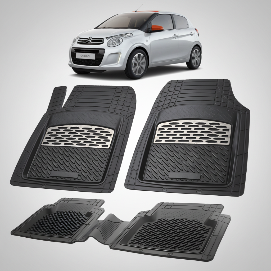 Covorase Auto TeamCar® Tip Tavita Compatibile Citroen C1 II (2014-2022) Silver