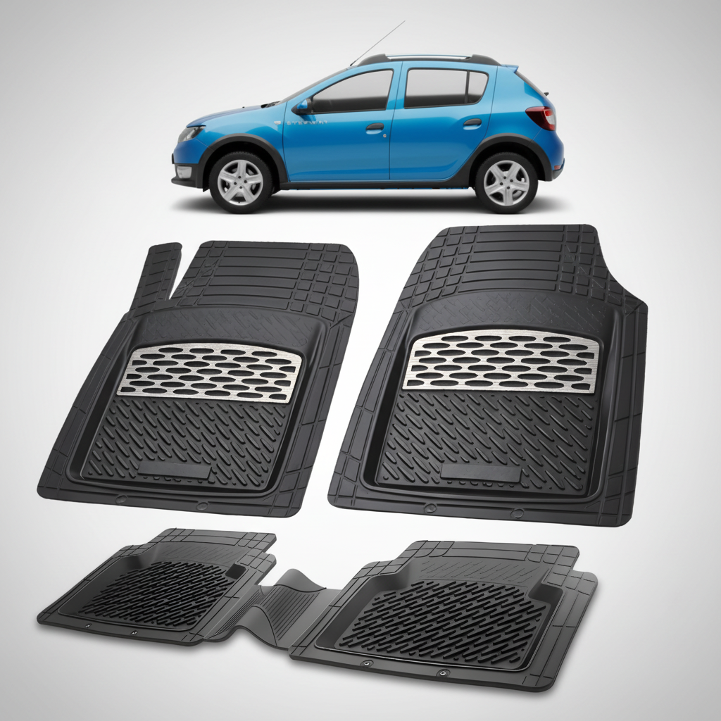 Covorase Tip Tavita Compatibile Dacia Sandero Stepway 2012-2016 , Silver