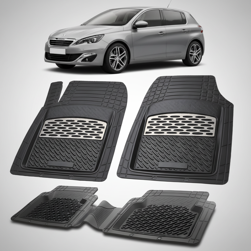 Covorase Auto Tip Tavita Compatibile Peugeot 308 II (2013-2017) Silver