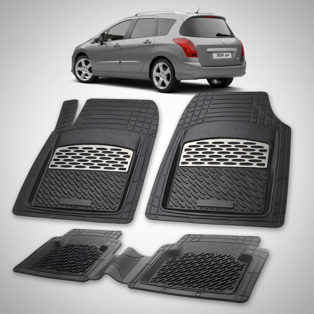 Covorase Auto Tip Tavita Compatibile Peugeot 308 SW (2007-2011) Silver