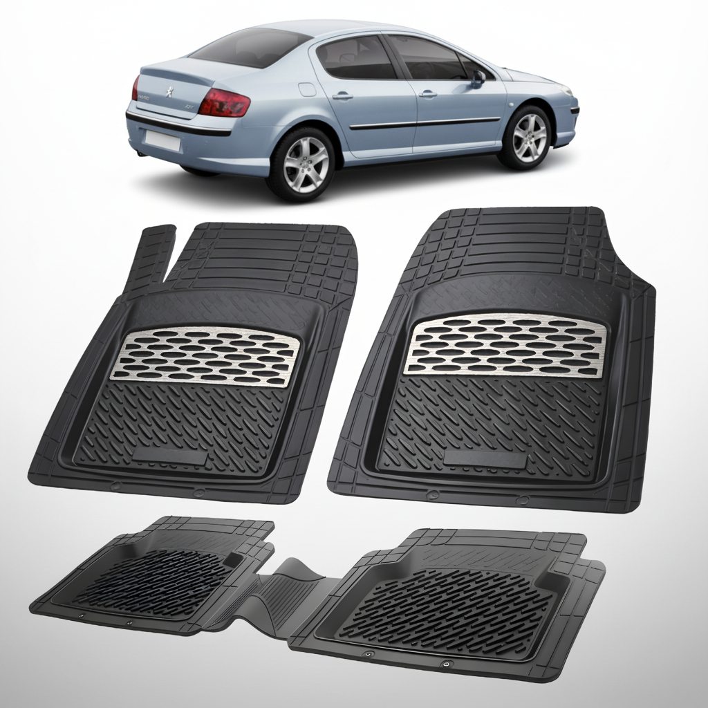 Covorase Auto Tip Tavita Compatibile Peugeot 407 Sedan (2004-2010) Silver