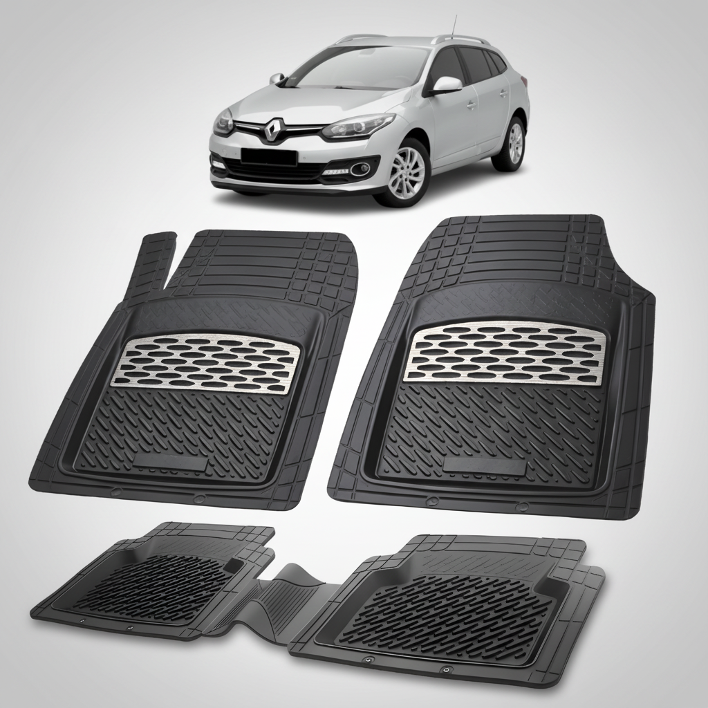 Covorase Auto TeamCar® Tip Tavita Compatibile Renault Megane III Combi Facelift, Silver