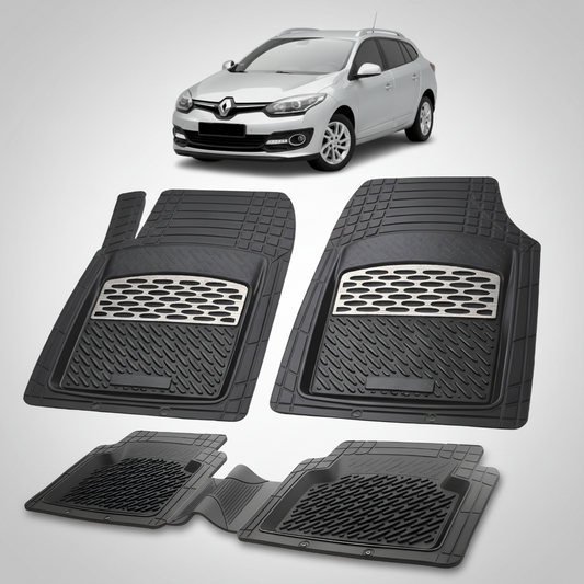 Covorase Auto TeamCar® Tip Tavita Compatibile Renault Megane III Combi Facelift, Silver