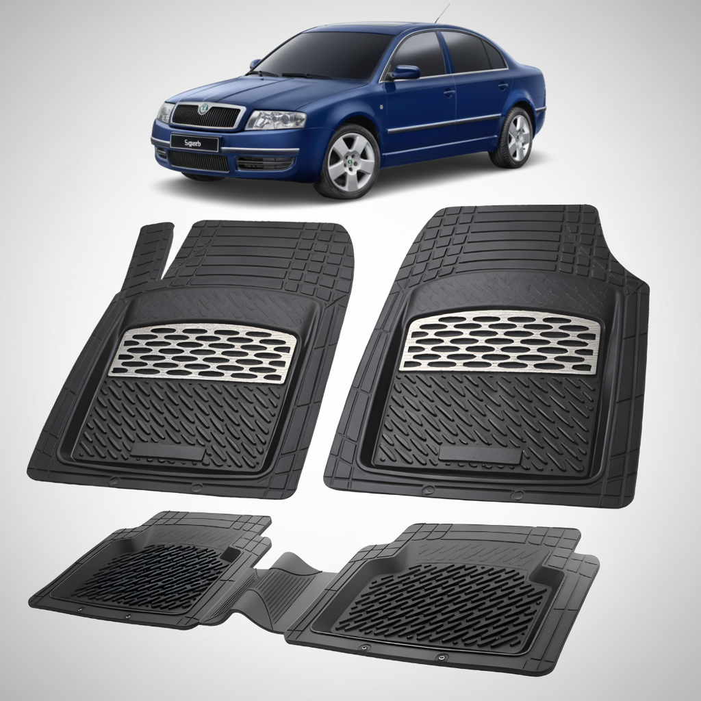 Covorase Auto Tip Tavita Compatibile Skoda Superb Generatia I (2001–2008) Silver
