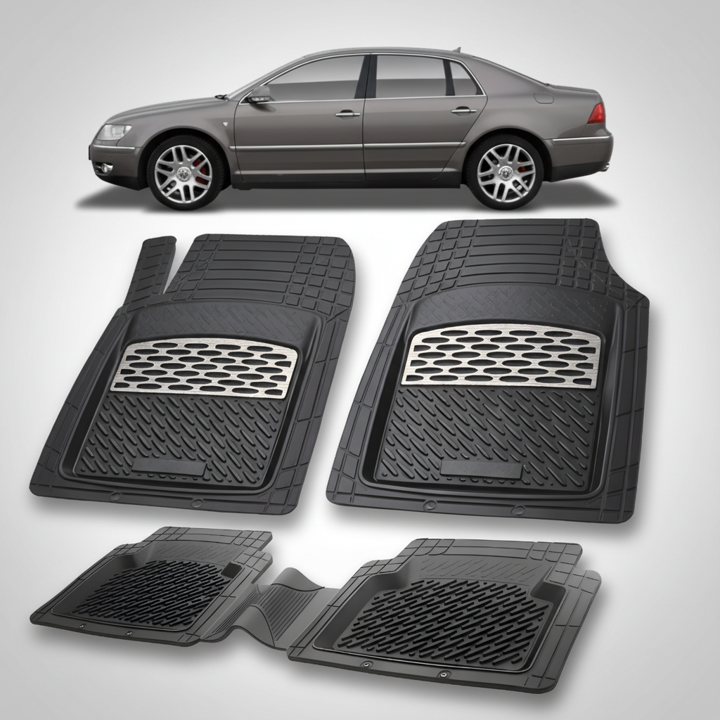 Covorașe Auto Tip Tăviță Compatibile Volkswagen Phaeton 2002–2007 - Silver