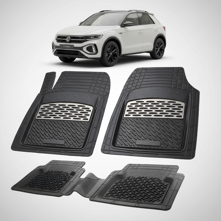 Covorașe Auto Tip Tăviță Compatibile Volkswagen T-Roc I (2021-2025) - Silver