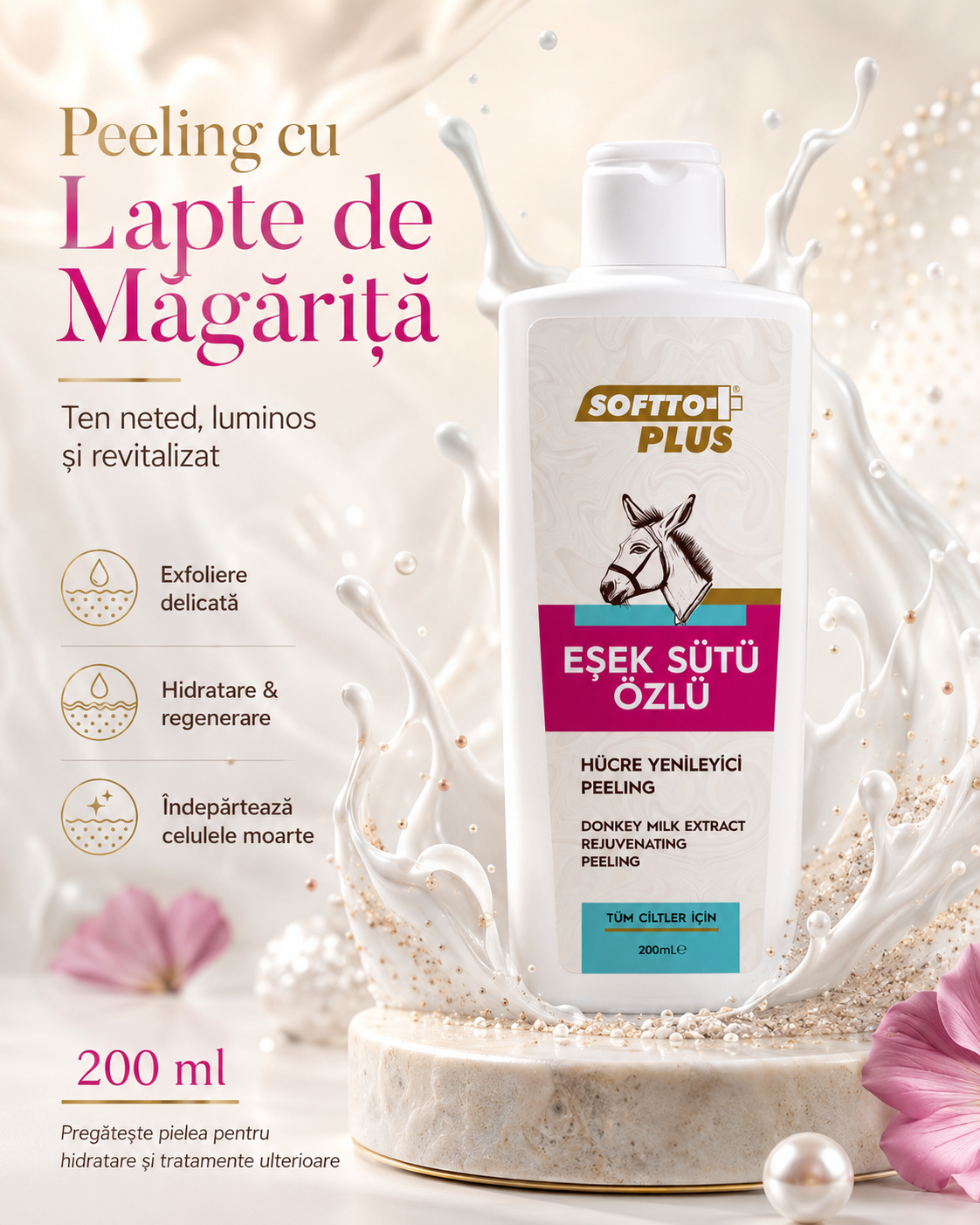 Peeling cu Lapte de Măgăriță - 200ml