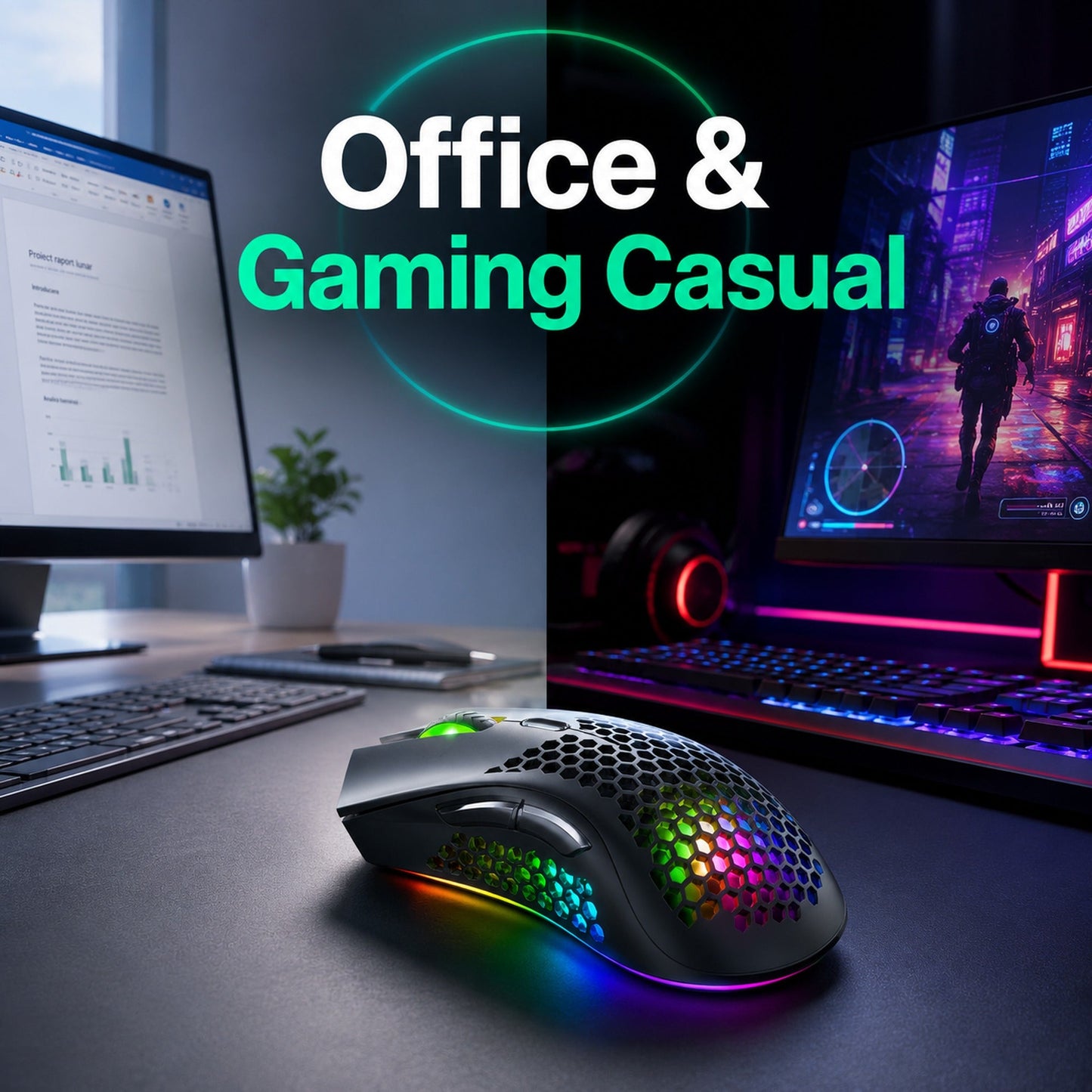 Mouse gaming wireless Timebox, ultrausor 95g, FastCharge, USB, 4 GHz, Negru