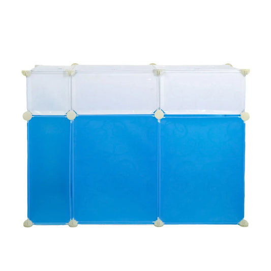 Organizator Modular 3C, 3 compartimente, 65x78x35cm, Albastru/Alb