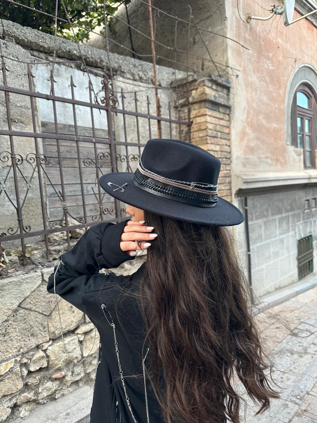Pălărie Mystic Black - Handcrafted Premium