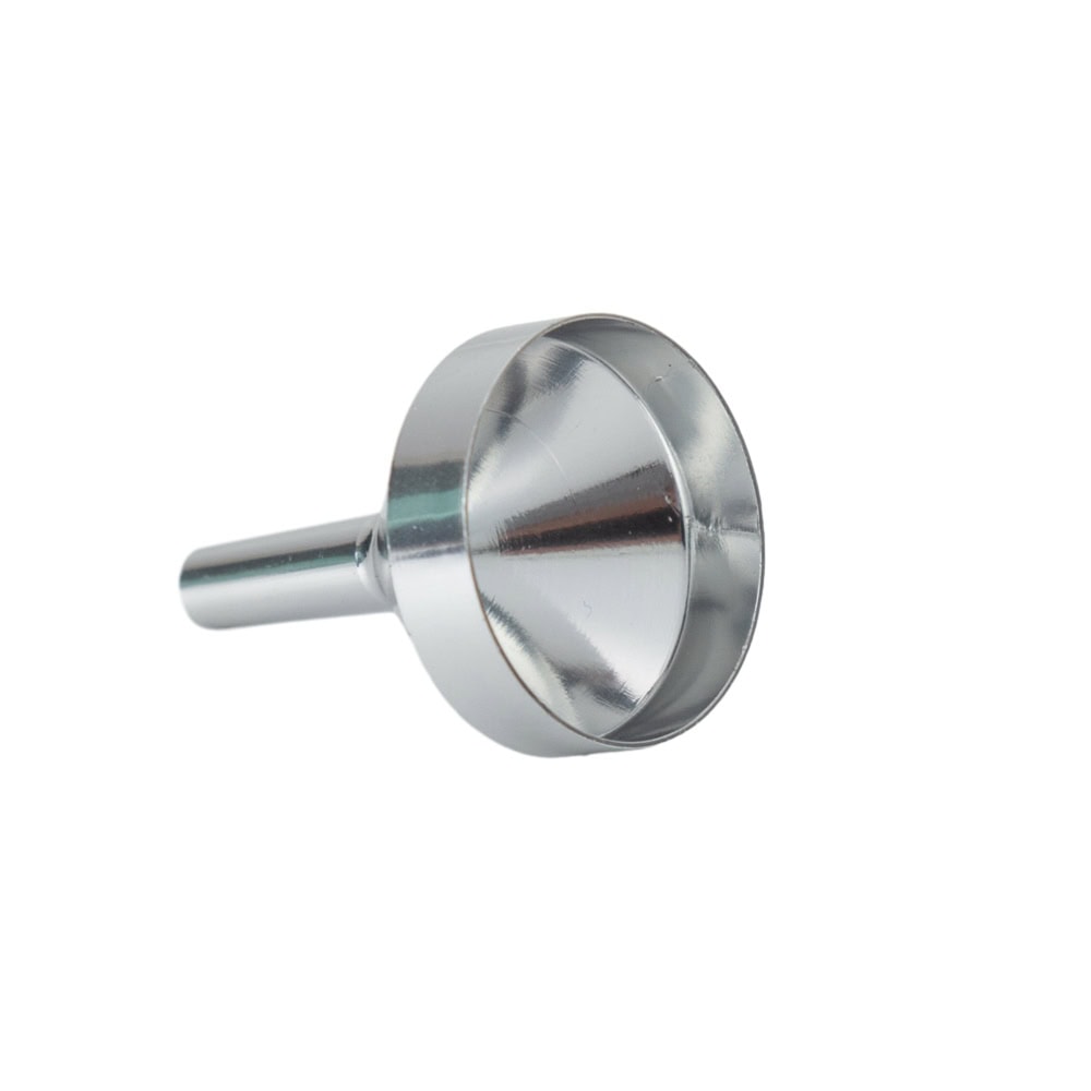 Pâlnie metalică pentru recipiente mici - Argintiu (set 10 buc)