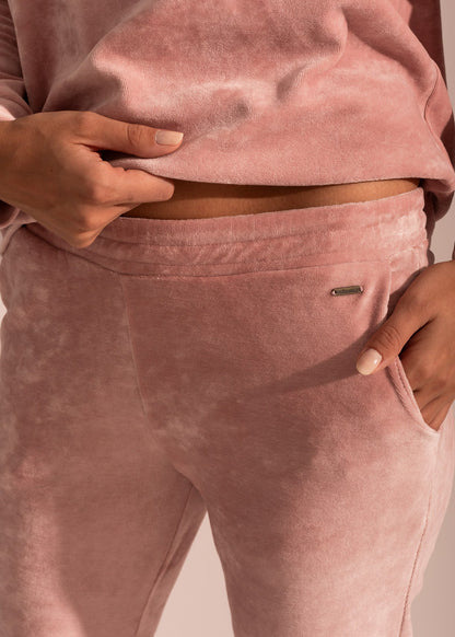 Pantaloni Damă Velvet Roz