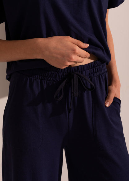 Pantaloni Evazați Damă Texture Bumbac