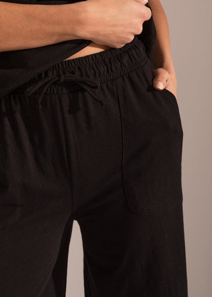 Pantaloni Evazați Damă Texture Bumbac