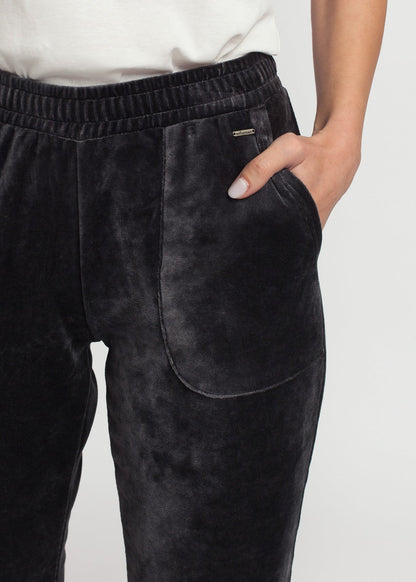 Pantaloni Damă Velvet Negru