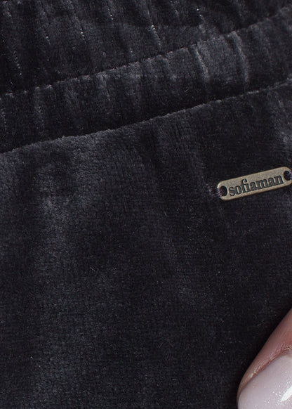 Pantaloni Damă Velvet Negru