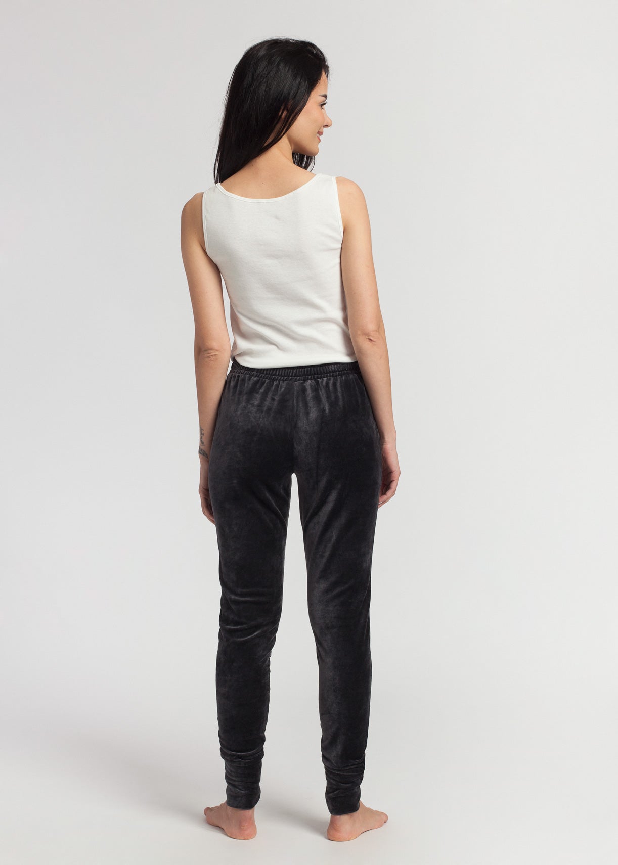 Pantaloni Damă Velvet Negru