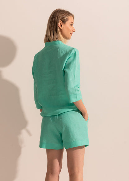 Pantaloni Scurți Damă Pure Linen