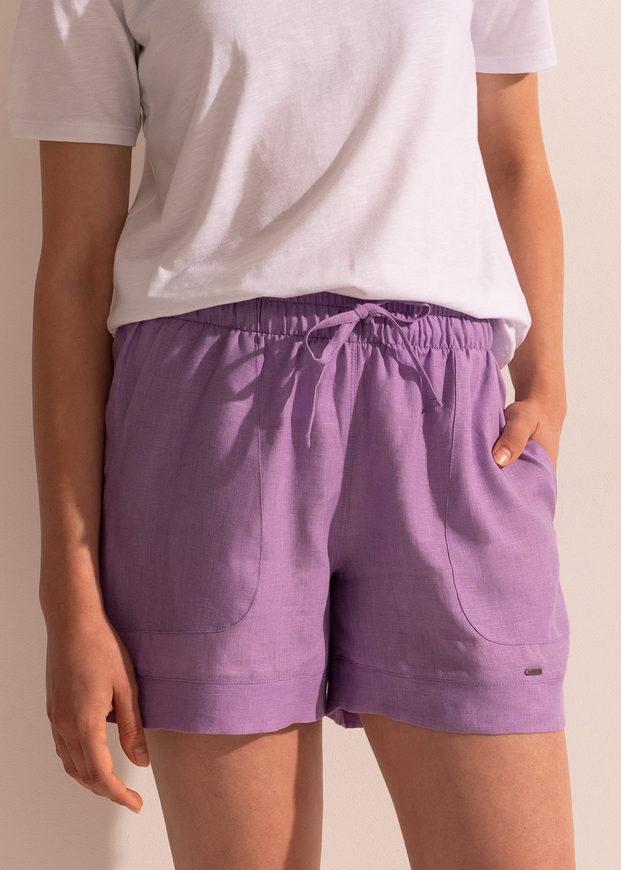 Pantaloni Scurți Damă Pure Linen