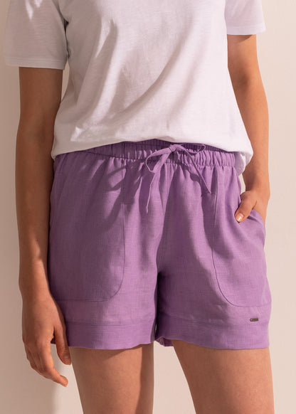Pantaloni Scurți Damă Pure Linen