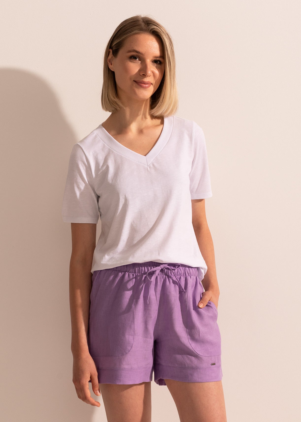 Pantaloni Scurți Damă Pure Linen