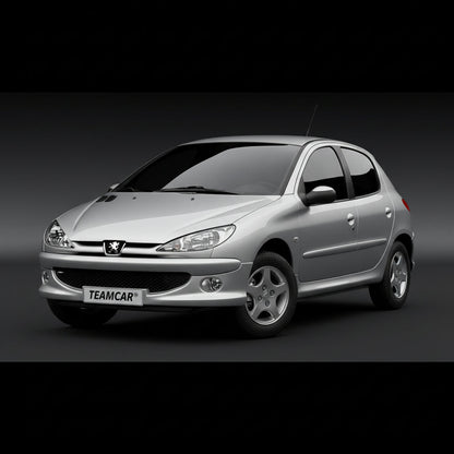 Covorase Tavita Cauciuc Compatibile Peugeot 206 (5 usi Facelift) 2003–2009 Silver
