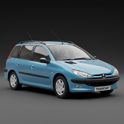Covorase Auto Tip Tavita Compatibile Peugeot 206 SW (2002-2007) Blue