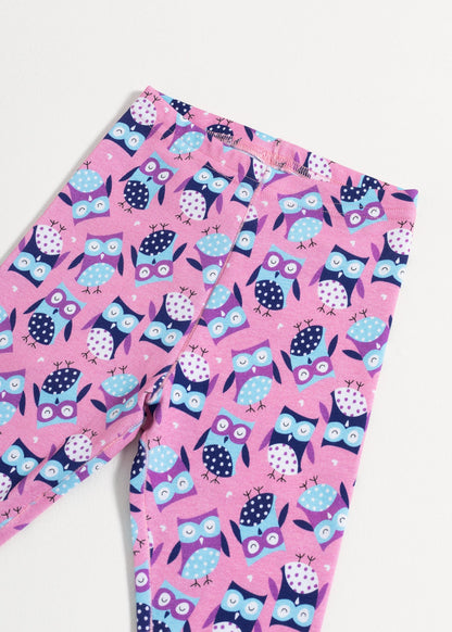 Pijama Baby Pink Owl Bumbac