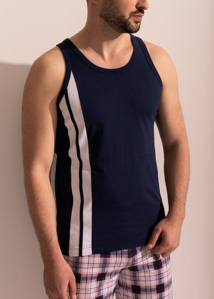Pijama Bărbați Tartan Bumbac TWIN
