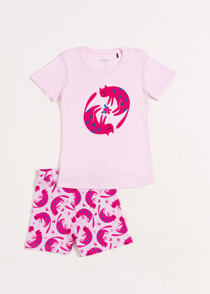 Pijama Copii Cute Cat Bumbac