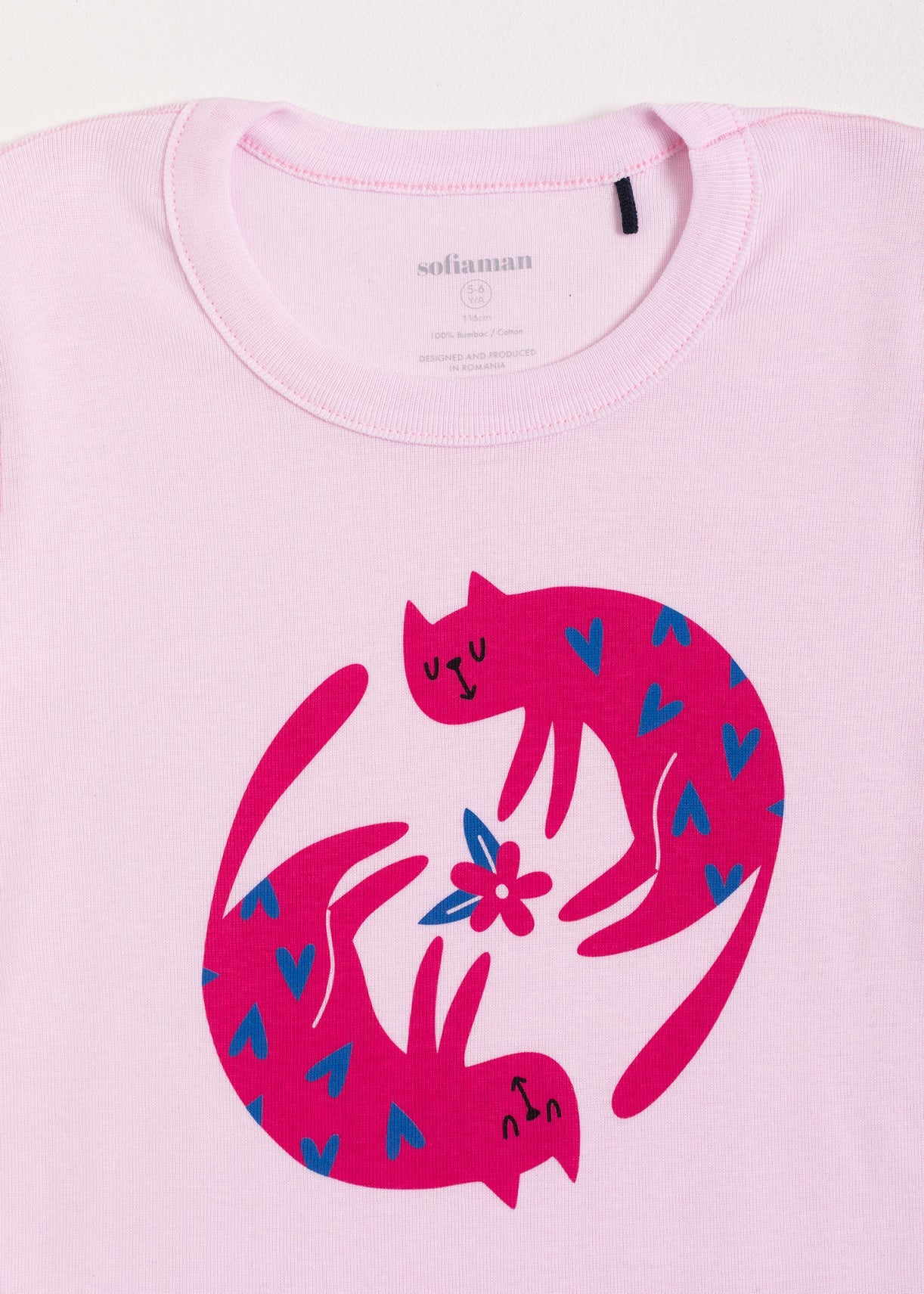 Pijama Copii Cute Cat Bumbac
