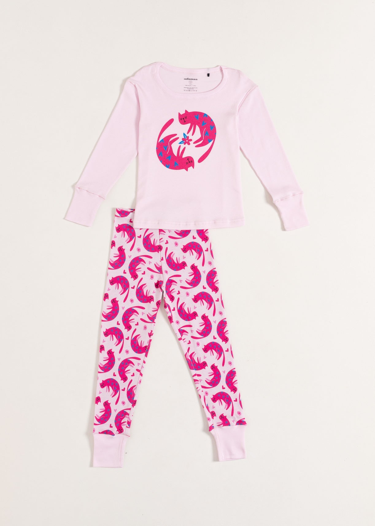 Pijama Copii CuteCat Bumbac