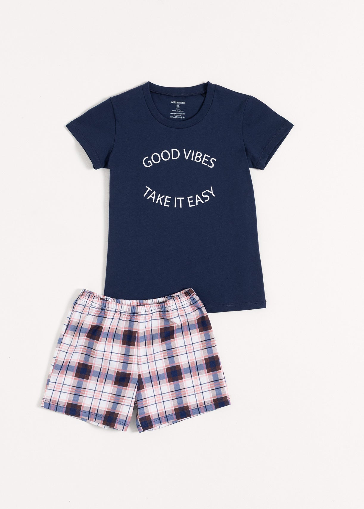 Pijama Copii Tartan Bumbac TWIN