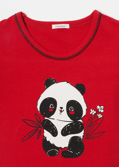 Pijama Fetițe Panda Bumbac