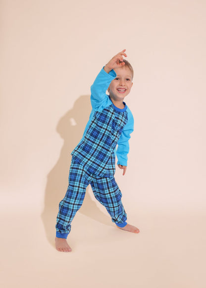 Pijama Băieți Tartan Bumbac TWIN