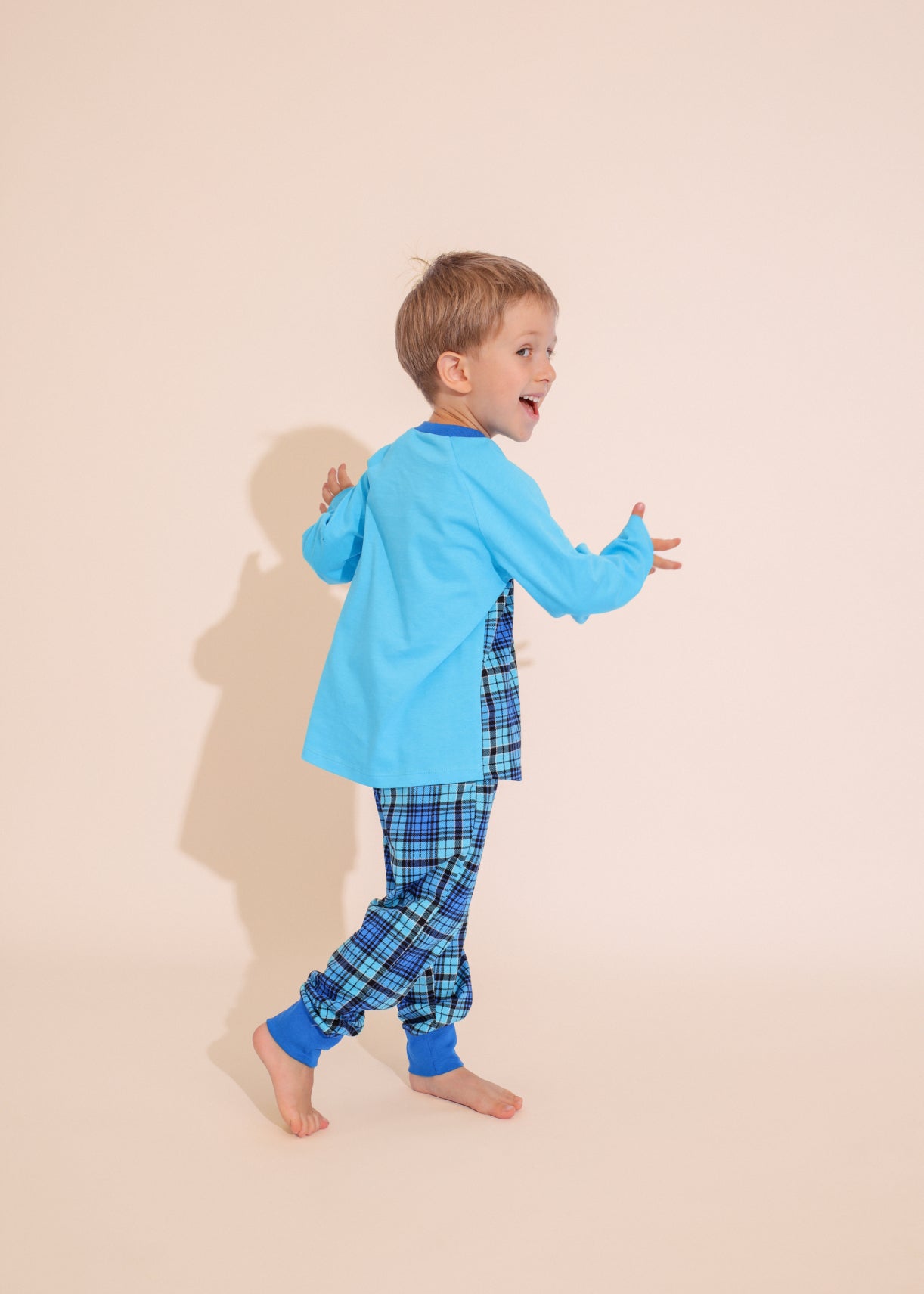 Pijama Băieți Tartan Bumbac TWIN