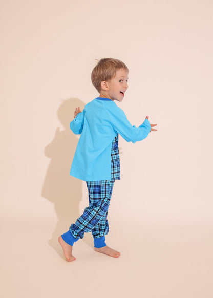 Pijama Băieți Tartan Bumbac TWIN