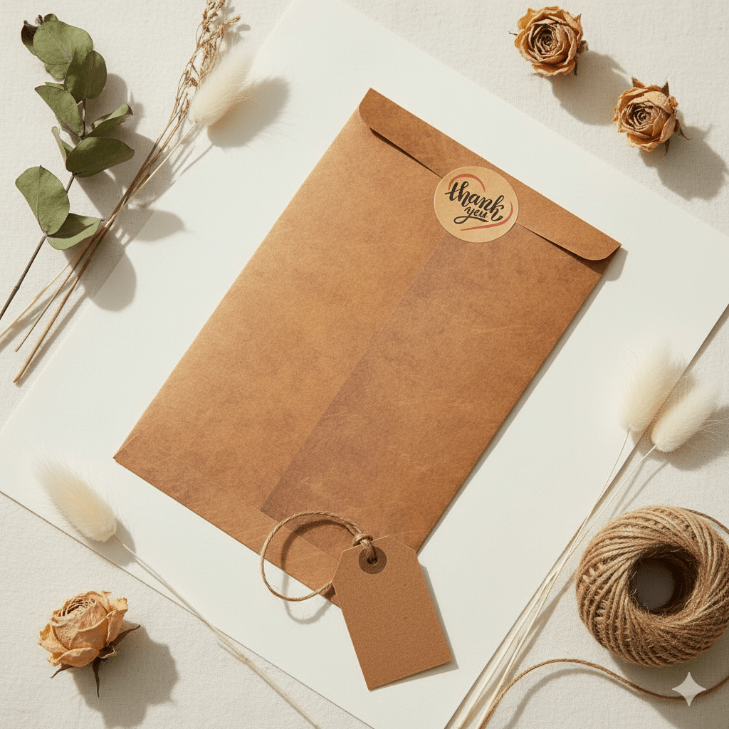 Plic kraft vintage cu sigiliu - (set 20 buc)