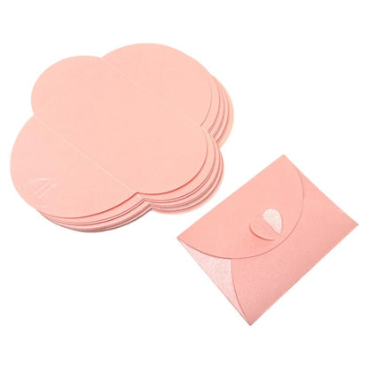 Plicuri hârtie cu închidere în formă de inimă - roz (set 20 buc) 10x7cm