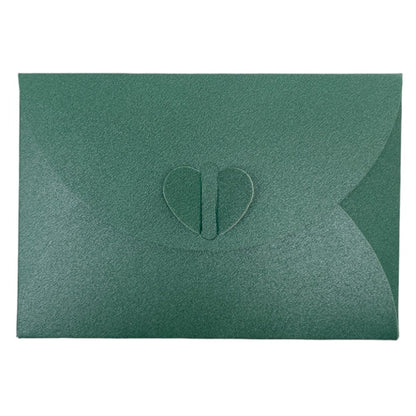 Plicuri hârtie cu închidere în formă de inimă - verde (set 20 buc) 10x7cm