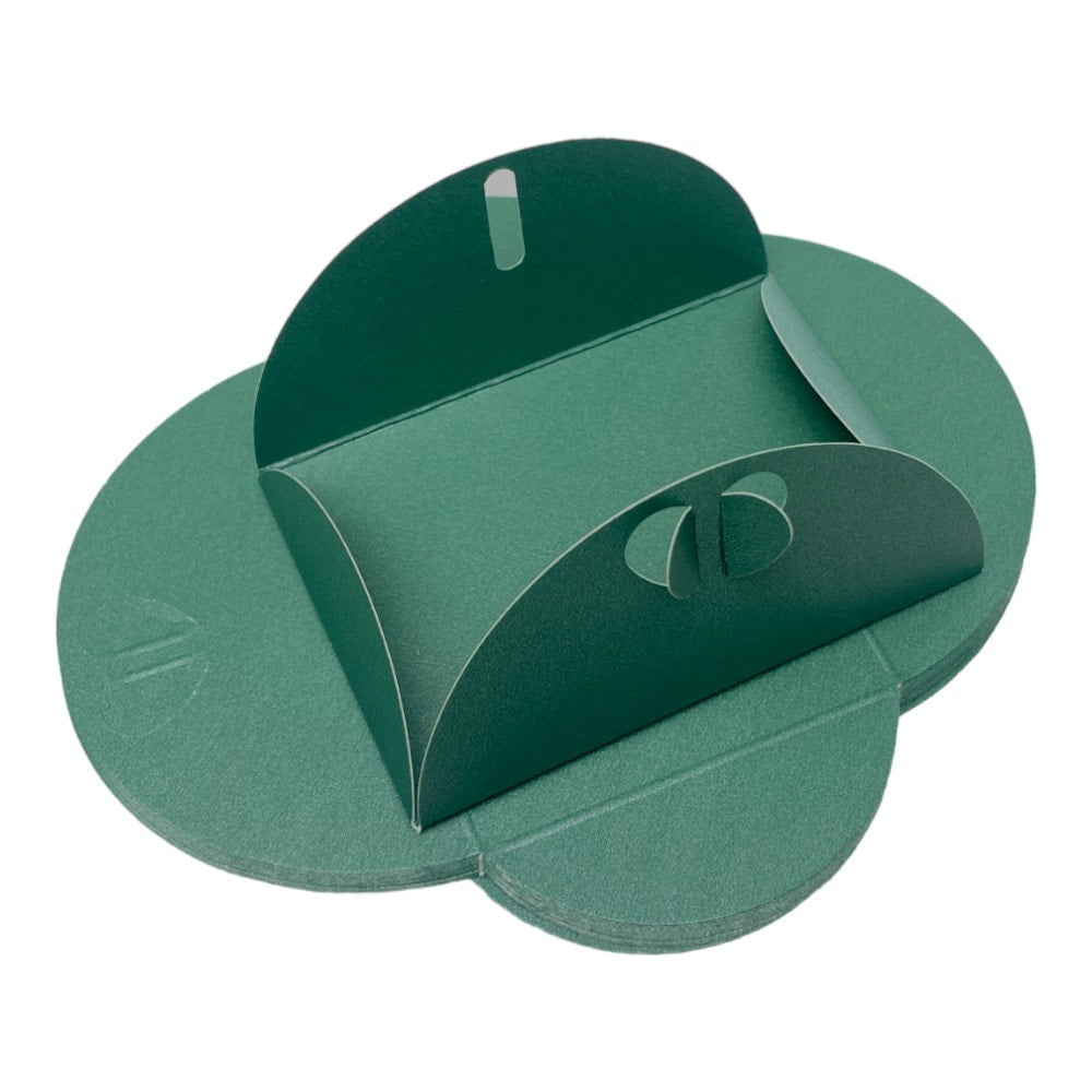 Plicuri hârtie cu închidere în formă de inimă - verde (set 20 buc) 10x7cm