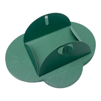 Plicuri hârtie cu închidere în formă de inimă - verde (set 20 buc) 10x7cm