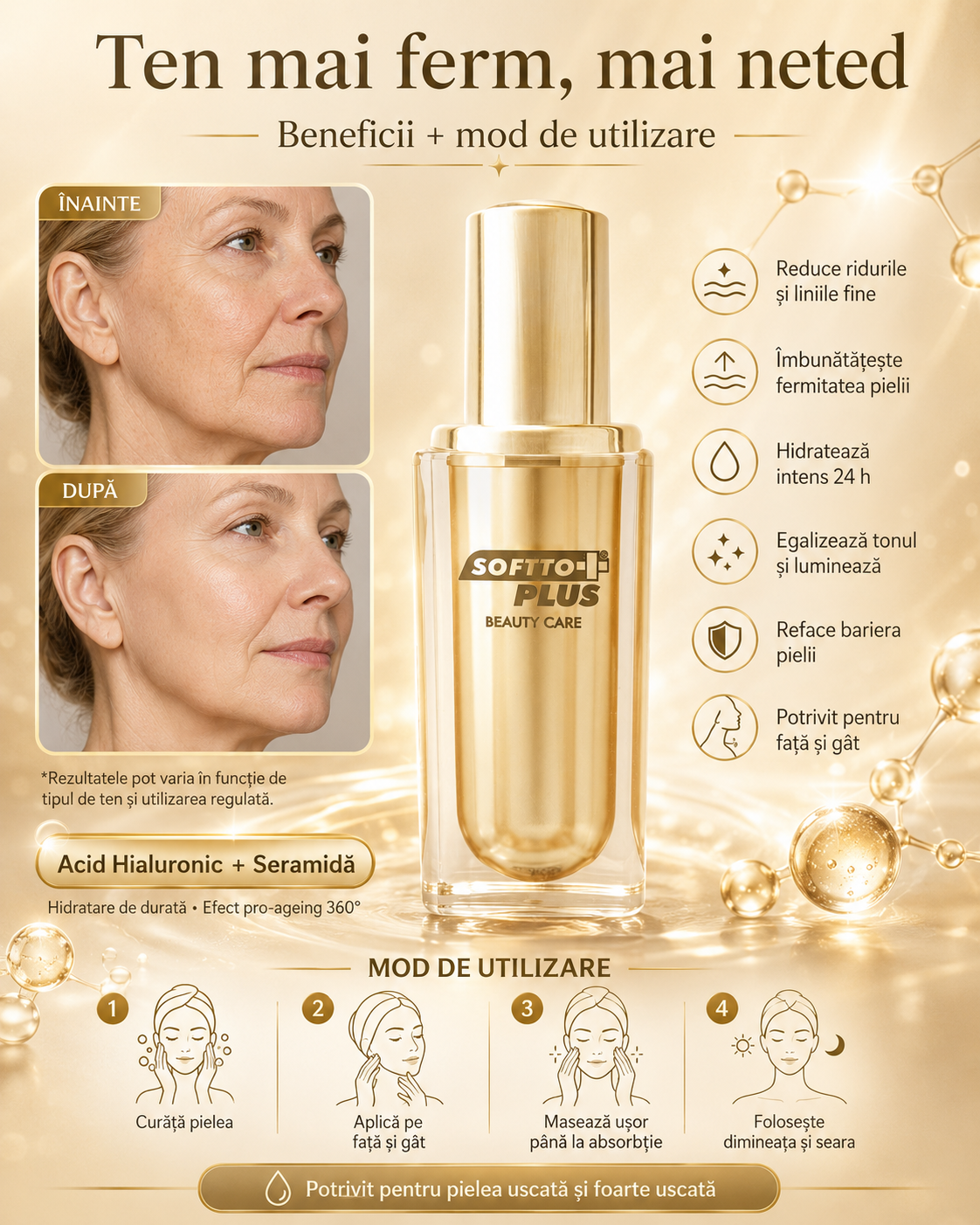 Ser Antirid Față & Gât – 360° Pro-Ageing 50 ml