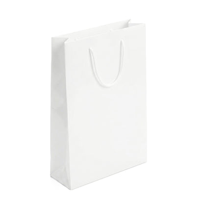 Pungi cadou dreptunghiulare uni - alb (set 12 buc)